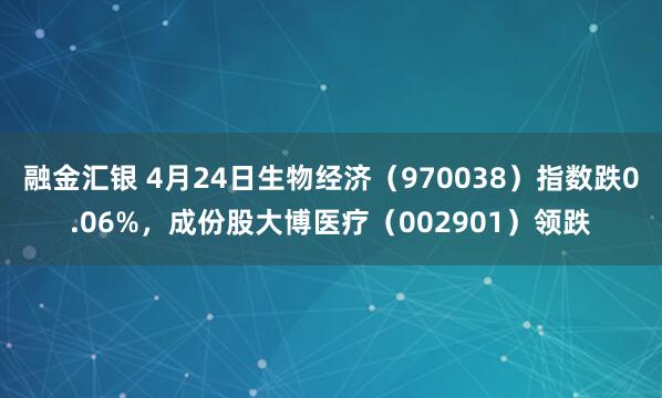 融金汇银 4月24日生物经济（970038）指数跌0.06%，成份股大博医疗（002901）领跌